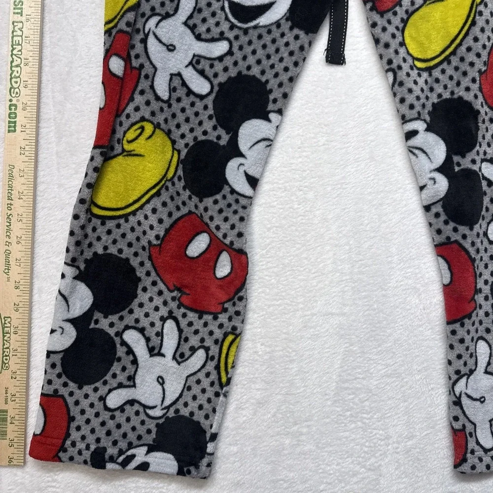 Disney Mickey Mouse Woman's Large Fleece Sleep Pants Size L (12-14) Sleepwear - Picture 10 of 15